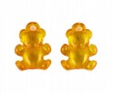 KORALIKI ZAWIESZKI MIŚ akrylowe 21x15mm 4szt pom.
