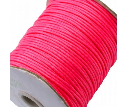 SZNUREK JUBILERSKI POWLEKANY SNAKE 2mm 2m RÓŻ NEON