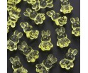 Koraliki KRÓLIK Żółte Akryl 25x15mm 5szt Święta Wielkanocne PREZENT