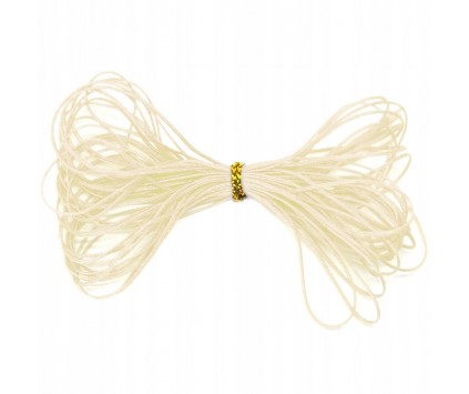 B084 SZNUREK nylonowy topliwy ECRU ~0,4mm 5m