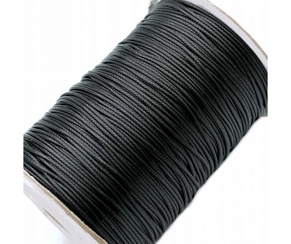 SZNUREK POLIESTROWY SNAKE TOPLIWY BŁYSK 1mm 10 METRÓW CZARNY