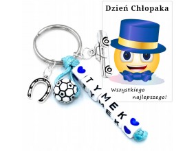 BRELOCZEK IMIE PREZENT NA PASOWANIE NA UCZNIA ŚLUBOWANIE DZIEN CHLOPAKA