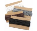 Sznurek Jubilerski Bawełniany Woskowany 1mm 4x10m Czarny Biały Szary 40m