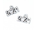 Zawieszka 2021 Charms 14x9mm metal Nowość 2szt