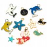 Zawieszka Emaliowana MORSKIE Charms mix 10szt RYBA