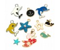 Zawieszka Emaliowana MORSKIE Charms mix 10szt RYBA