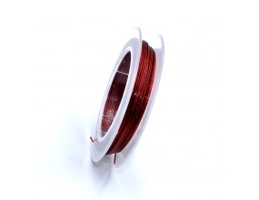 Linka Jubilerska stalowa bordowa 0.45mm 10m szpula