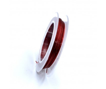 Linka Jubilerska stalowa bordowa 0.45mm 10m szpula Linka Jubilerska stalowa bordowa 0.45mm 10m szpula