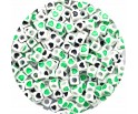 KORALIKI SERCA KOSTKI zielone czarne 7mm 100szt
