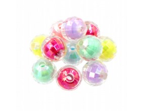 Koraliki Szlifowane Kule akrylowe 10mm mix 10szt