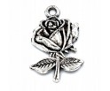 Zawieszka metalowa charms RÓŻA 21x17mm 1szt