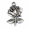 Zawieszka metalowa charms RÓŻA 21x17mm 1szt