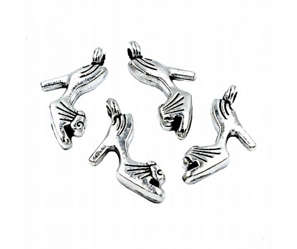 Zawieszka metalowa charms buty szpilki 20x10mm 4sz