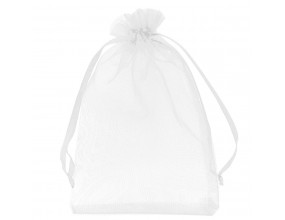Organza woreczek z ogranzy 14x9 Święta 1szt Biały