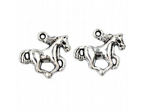 Zawieszka metalowa charms KOŃ 20x18mm 2szt