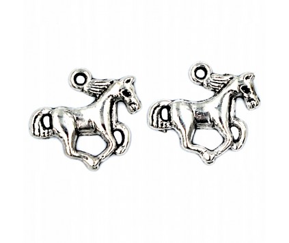 Zawieszka metalowa charms KOŃ 20x18mm 2szt