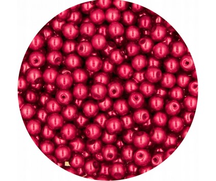 17 PERŁA PERŁY PEREŁKI SZKLANE 4mm 50szt