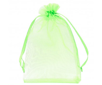 Organza woreczek z ogranzy 14x9 Święta 1szt Zielony jasny