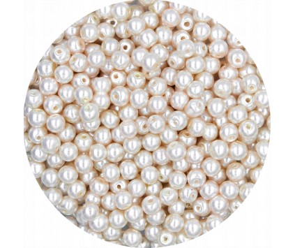 25 PERŁA PERŁY PEREŁKI SZKLANE 4mm 50szt
