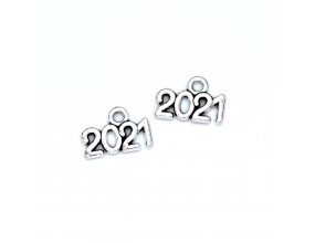 Zawieszka 2021 CHARMS Metalowa 14x9mm NOWOŚĆ 5szt