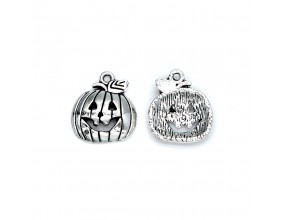 Zawieszka CHARMS Dynia 18x16mm Metal 2szt