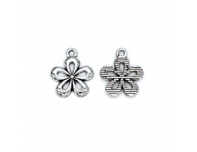 Zawieszka CHARMS Kwiat 15x18mm Metal 4szt