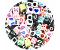 KORALIKI MODUŁOWE KOSTKI MIX EMOTKI SERCA 20szt