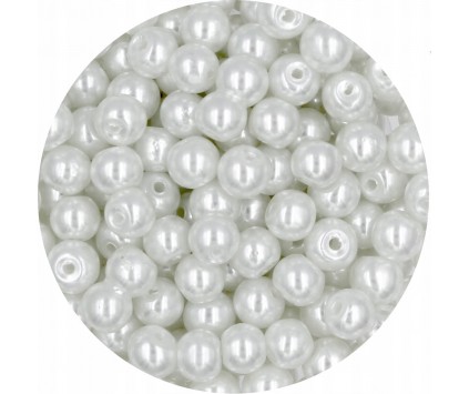 01 PERŁA PERŁY PEREŁKI SZKLANE 6mm 30szt