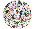 KORALIKI MODUŁOWE KOSTKI MIX EMOTKI SERCA 100szt