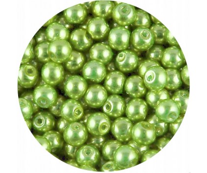 07 PERŁA PERŁY PEREŁKI SZKLANE 6mm 30szt