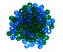 Koraliki kuleczki akrylowe 6mm niebiesko-ziel 60sz