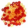 Koraliki kuleczki akrylowe 6mm pomarańcz-czer 60sz