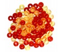 Koraliki kuleczki akrylowe 6mm pomarańcz-czer 60sz