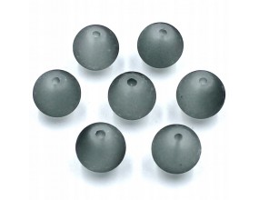 KORALIKI MROŻONE SZKLANE 8mm 20SZT GRAFITOWE SZARE
