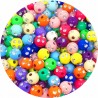 Koraliki Zdobione Cyrkonki Mix 8mm 50szt akrylowe