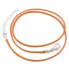 Baza Naszyjnika 48cm z Zapięciem Pomarańczowa 1mm