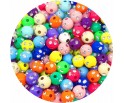 Koraliki Zdobione Cyrkonki Mix 8mm 100szt akrylowe