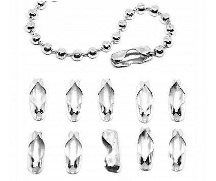 Zapięcie Końcówki Łańcuszka Kulkowego 10szt 9x3mm