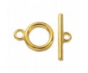 Zapięcie toggle kółko patyk złoty 10x14mm 2kpl