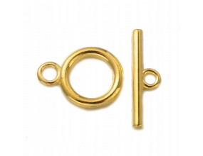 Zapięcie toggle kółko patyk złoty 10x14mm 2kpl