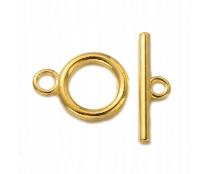 Zapięcie toggle kółko patyk złoty 10x14mm 2kpl