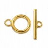 Zapięcie toggle kółko patyk złoty 10x14mm 2kpl