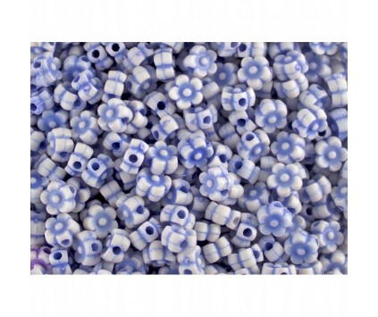 KORALIKI KWIATKI AKRYLOWE 6mm niebieskie 30 szt.