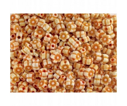 KORALIKI KWIATKI AKRYLOWE 6mm pomarańczowe 30 szt.