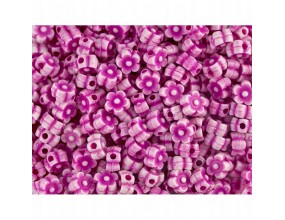 KORALIKI KWIATKI AKRYLOWE 6mm różowe c. 30 szt.
