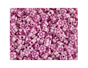 KORALIKI KWIATKI AKRYLOWE 6mm różowe 30 szt.