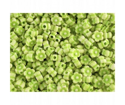 KORALIKI KWIATKI AKRYLOWE 6mm zielone 30 szt.
