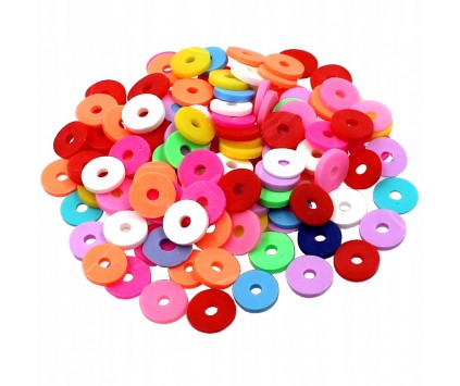 Koraliki KATSUKI krążki z MODELINY 8mm Mix 10g