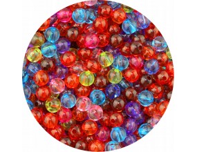 Koraliki kuleczki akrylowe 6mm mix kolorów 30sztuk