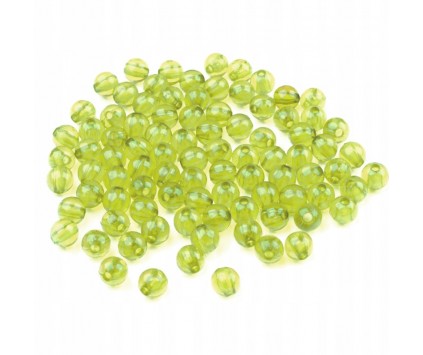 Koraliki kuleczki akrylowe 6mm zielone j. 60szt